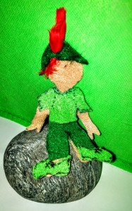 Robbn Hood out fit on 3.5 felt Spice Nap Doll by No Non-cents Nanna.
