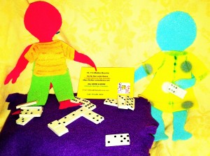 It is family game night with No Non-cents Nanna's felt doll family.